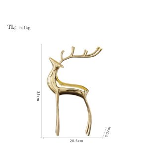 Đồ để bàn cặp hươu bằng đồng nghệ thuật CD50