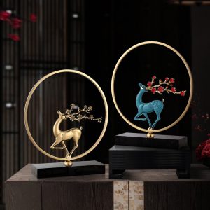 Đồ decor hươu bằng đồng CD233