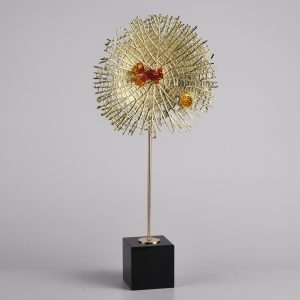 Decor phòng khách cá bơi trên lá sen CD172