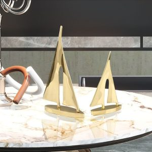 Mô hình thuyền trang trí bằng đồng CD52
