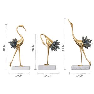 Mô hình chim hạc trang trí kệ tivi phòng khách CD53